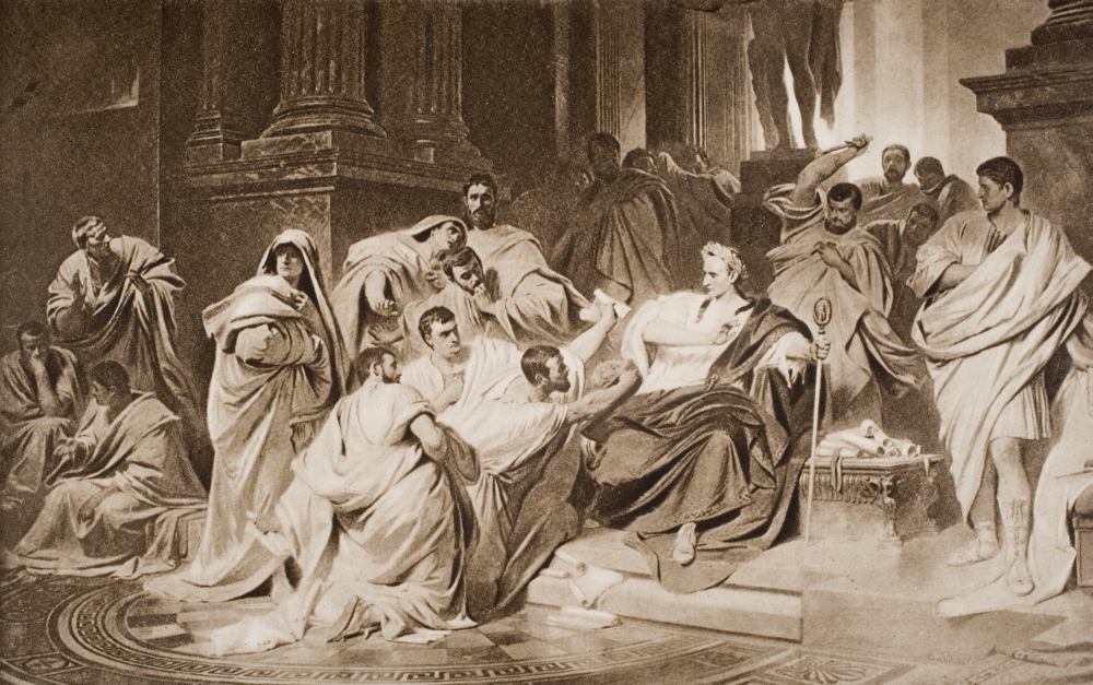 The Murder of Caesar From The Picture by Carl T. Von Pilotz From The Book Poster Print - 36 x 22