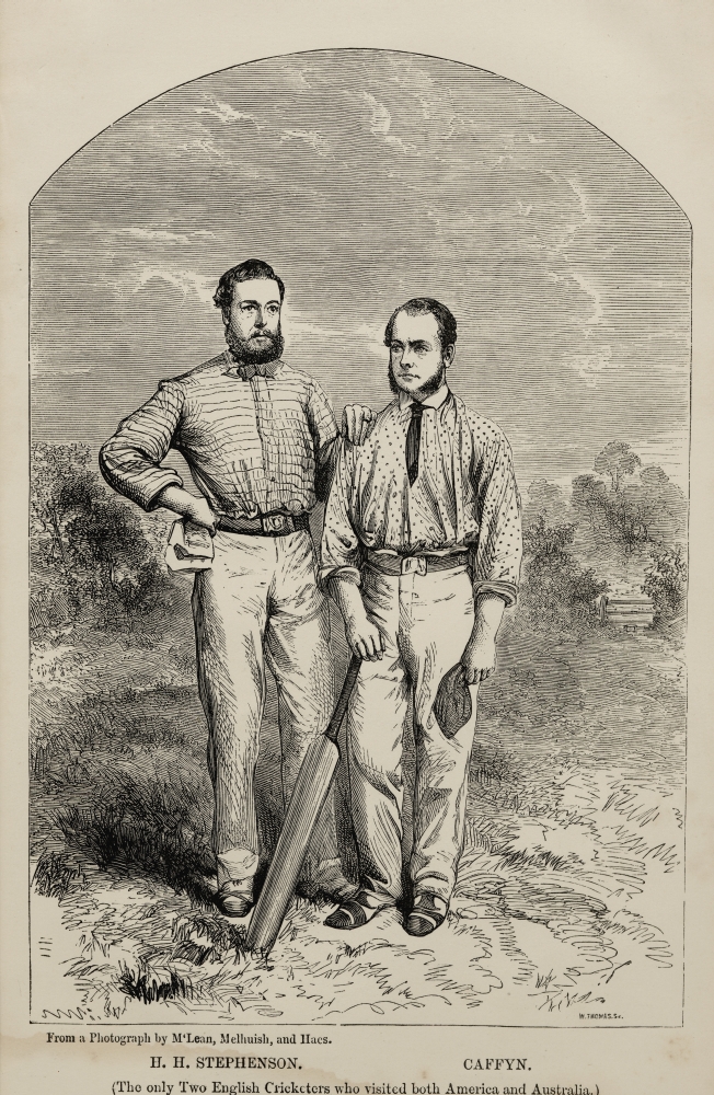 Stephenson & Caffyn HH Stephenson 1833-1896 William Caffyn 1828-1919 English Cricketers The Only Two English C Poster Print, Large - 24 x 36