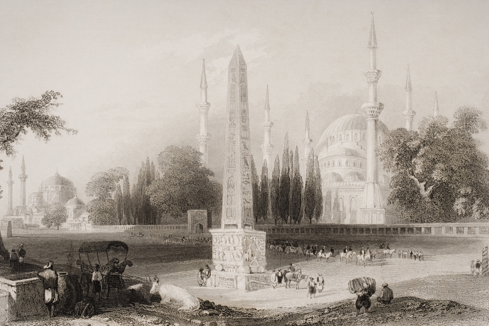 DPI1857298LARGE The Atmeidan Or Hippodrome Constantinople. Engraved by G.K. Richardson After W.H. Bartlett Poster Print, Large - 36 x 24