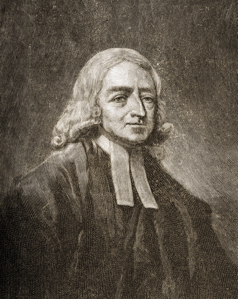 DPI1857407 John Wesley, 1703-1791 Anglican Clergyman, Evangelist Founder of Methodist Movement From The Portrait by G. Romney Poster Print, 13 x 17