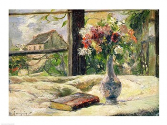Picture of Posterazzi BALXIR184058 Vase of Flowers Poster Print by Paul Gauguin - 24 x 18 in.