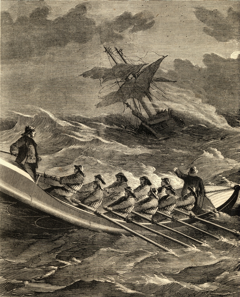 DPI1857364 The Lifeboat Going To The Rescue Poster Print, 13 x 17