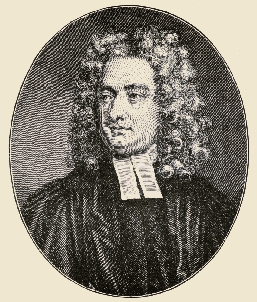 Dean Swift Also Jonathon Swift Pseudonym Isaac Bickerstaff 1667-1745. Anglo-Irish Author Poster Print, 14 x 16