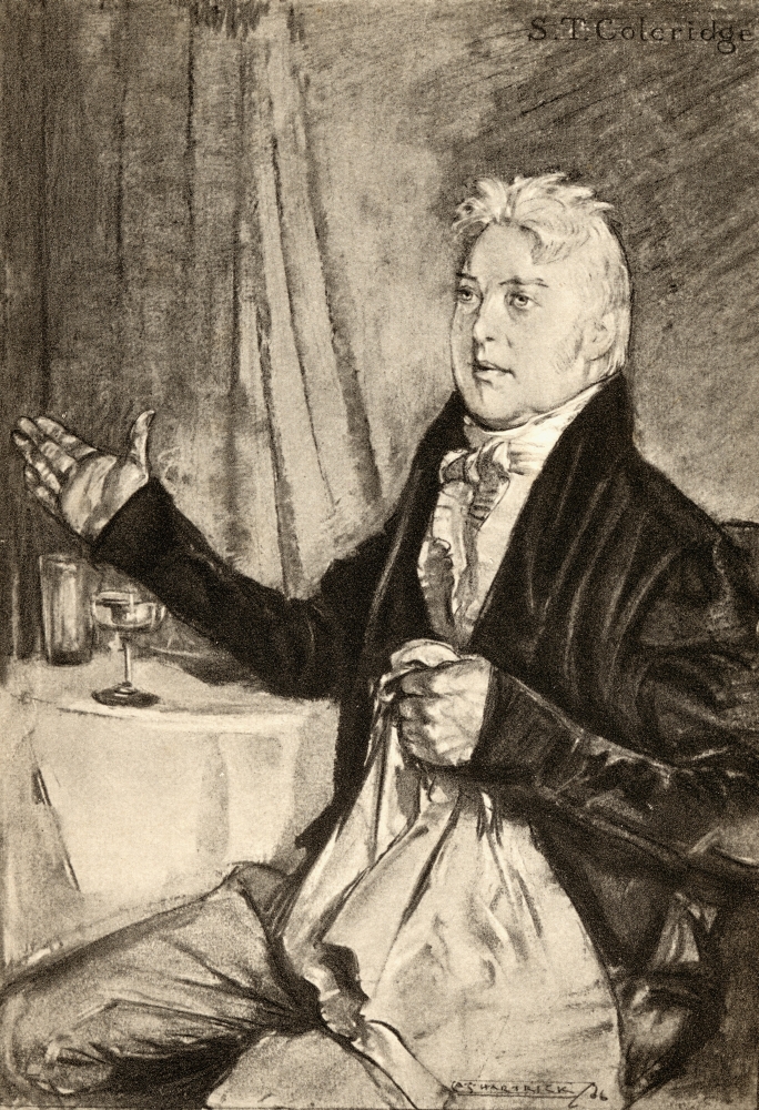 Samuel Taylor Coleridge 1772 1834 English Poet Critic & Philosopher From An Illustration by AS Hartrick Poster Print 12 x 18