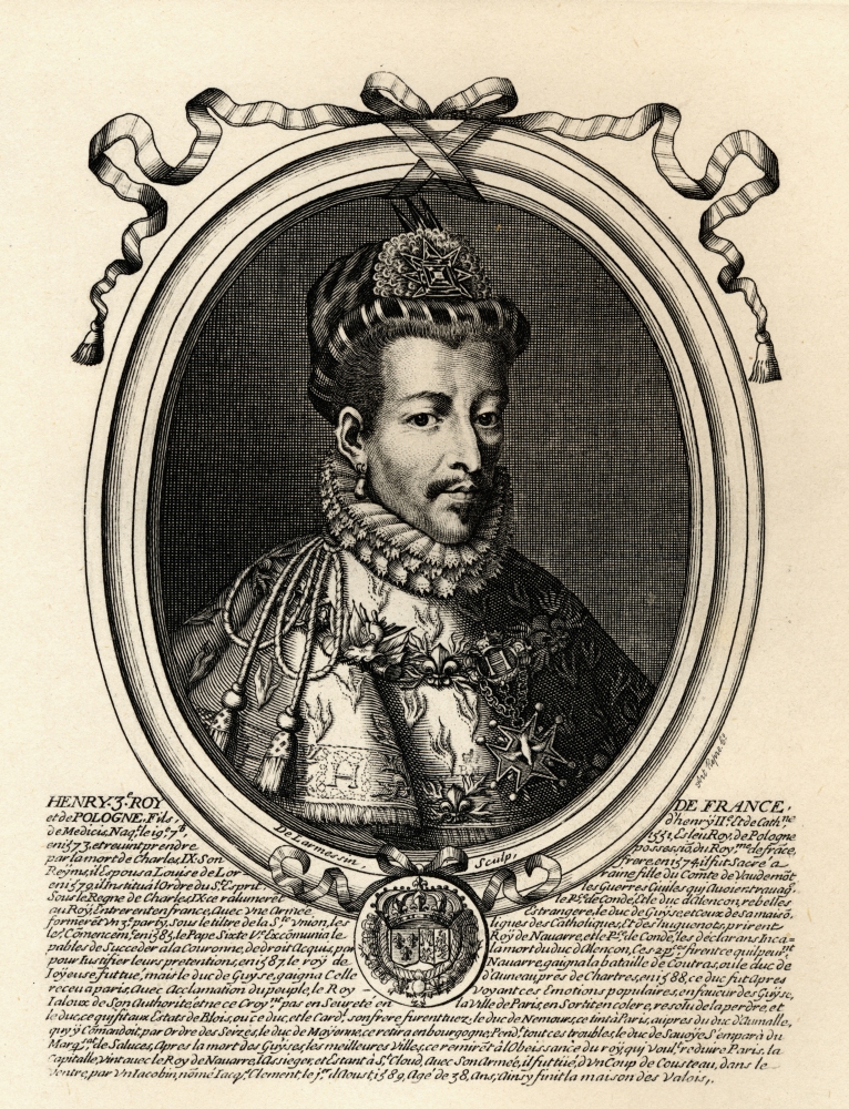 DPI1857466 Henry III 1551-89 King of France - Son of King Henry II & Catherine De Medici From An Engraving by Larmessin Poster Print, 13 x 17