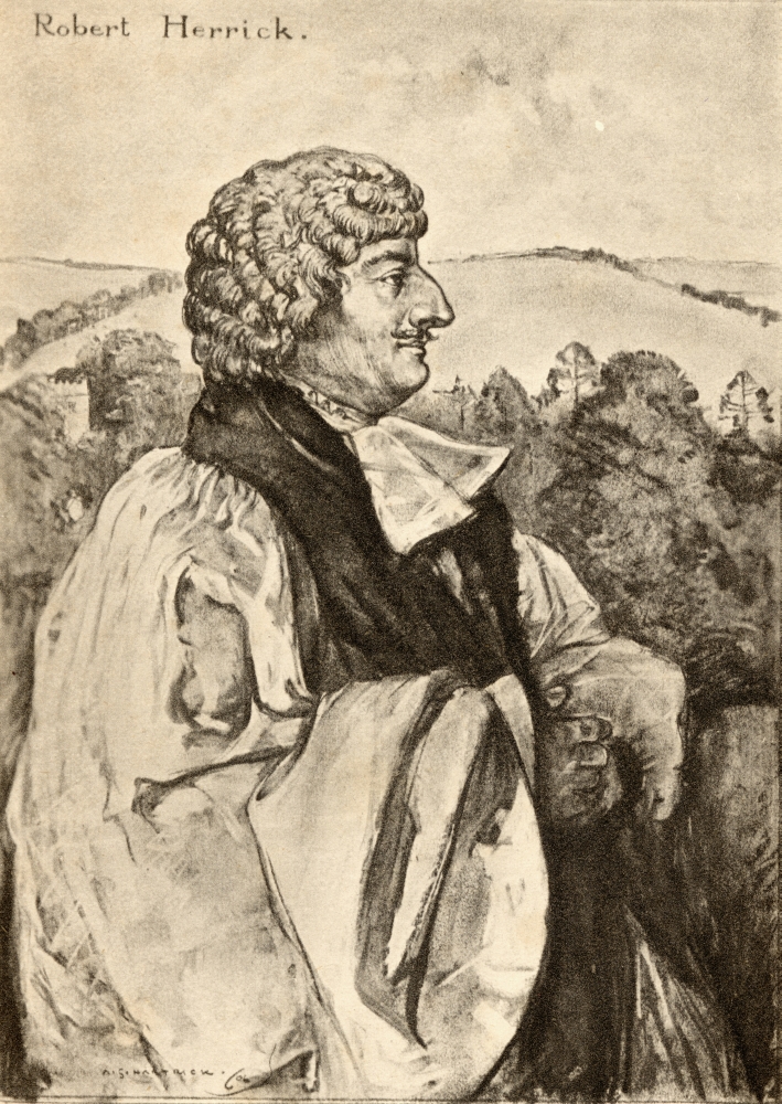 DPI1857492 Robert Herrick 1591-1674 Seventeenth Century Cavalier Poet From An Illustration by A.S. Hartrick Print, 12 x 18