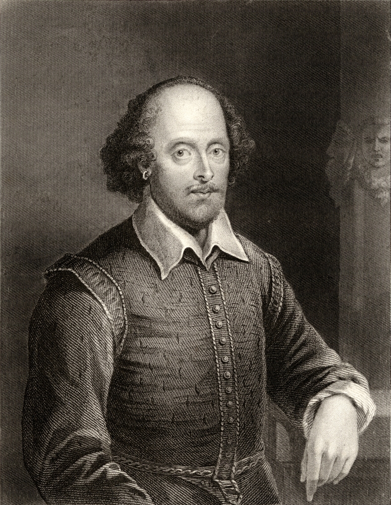 DPI1857498 William Shakespeare 1564-1616. English Poet & Dramatist. Engraved by William Holl Poster Print, 13 x 17