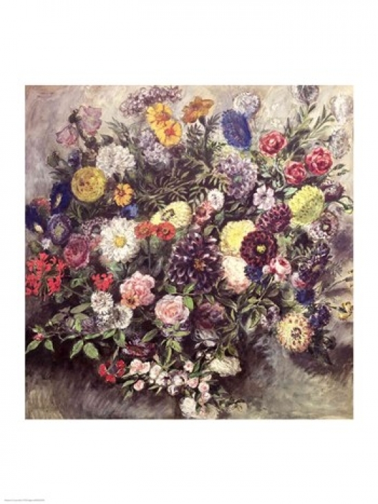 Picture of Posterazzi BALXIR230330LARGE Bouquet of Flowers Poster Print by Eugene Delacroix - 24 x 36 in. - Large