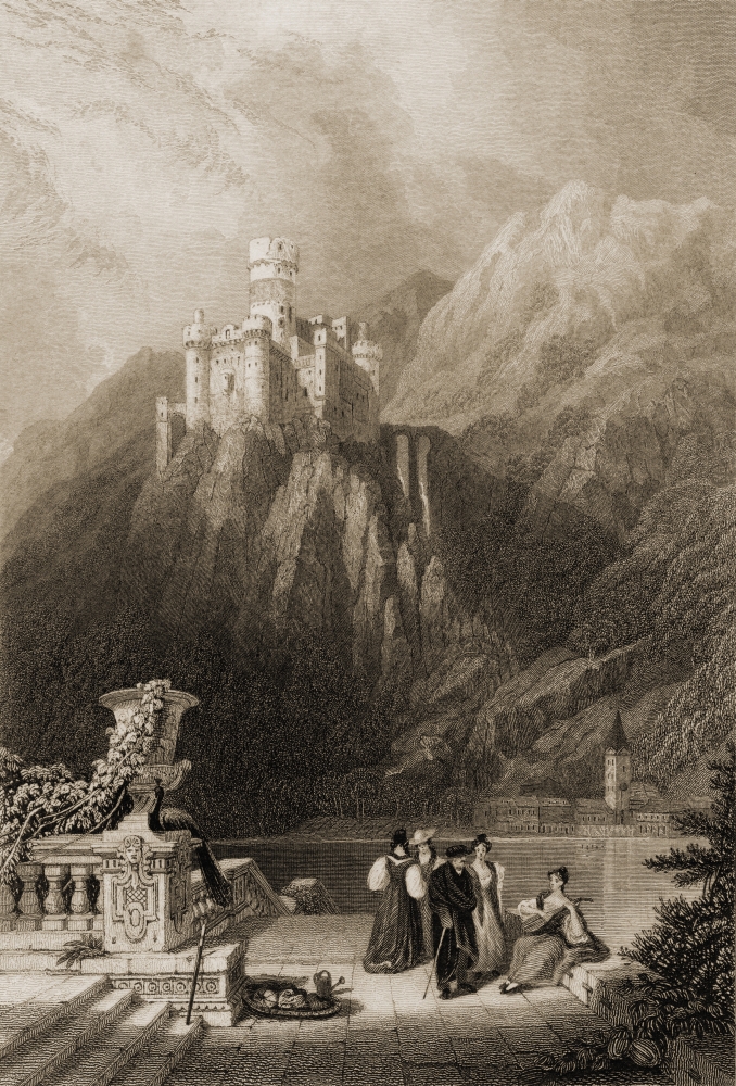 Thurnberg Castle Aka Burg Maus Germany Built 1356 Engraved by JT Willmore From A 19th Century by D Roberts Poster Print - Large - 24 x 36