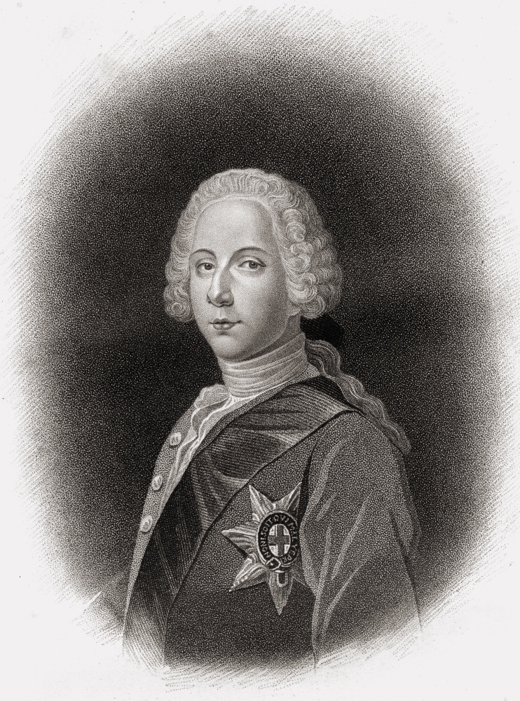 Picture of   Charles Edward&#44; The Young Pretender&#44; Bonnie Prince Charlie 1720-1788 Engraved by M Page From An Original Picture by Vandeist the History of Scotland Published 1828 Poster Print&#44; 13 x 17