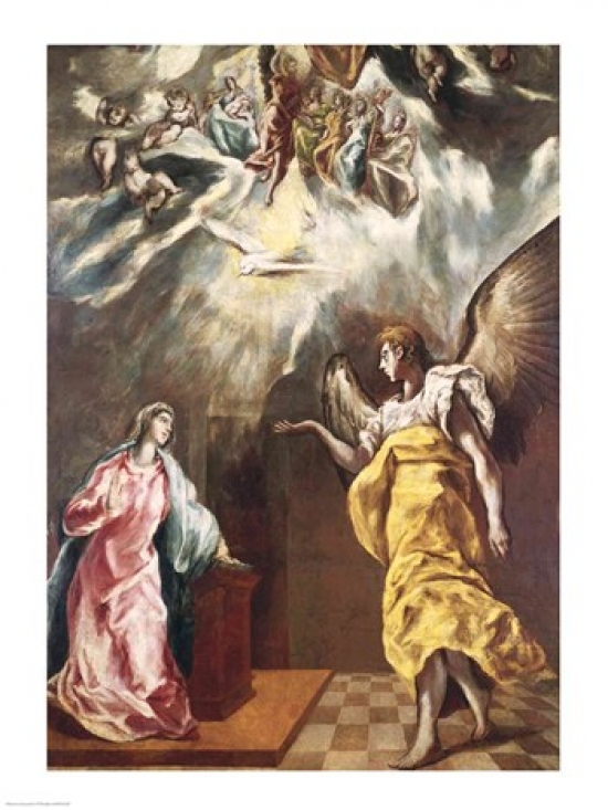 The Annunciation Poster Print by El Greco - 18 x 24 in.
