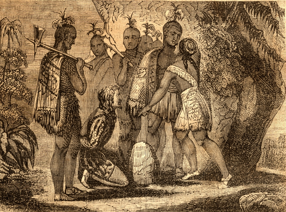 Picture of Posterazzi DPI1857568LARGE Pocahontas Interceding for The Life of Smith 1607 Captain John Smith Poster Print, Large - 34 x 26