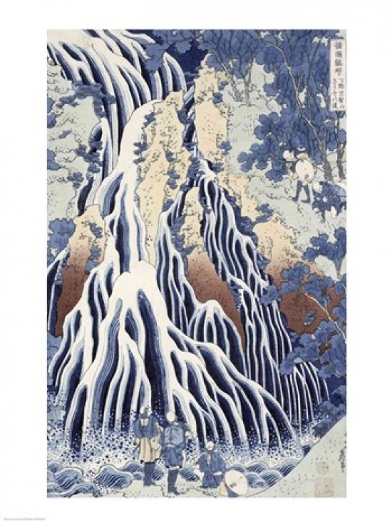Picture of Posterazzi BALXIR253112LARGE Kirifuri Fall on Kurokami Mount Poster Print by Katsushika Hokusai - 24 x 36 in. - Large