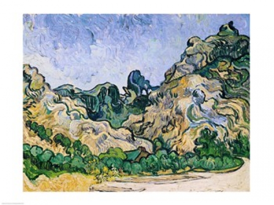 The Alpilles 1889 Poster Print by Vincent Van Gogh
