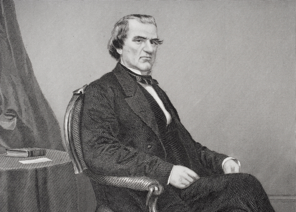 Andrew Johnson 1808 1875 17th President of The United States 1865-69 From Painting by Alonzo Chappel Print, 17 x 12