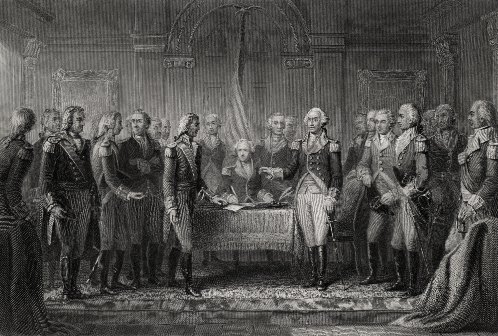 DPI1857812LARGE Interview of Howes Messenger with Washington 1776 From A 19th Century Print Poster Print, Large - 34 x 24