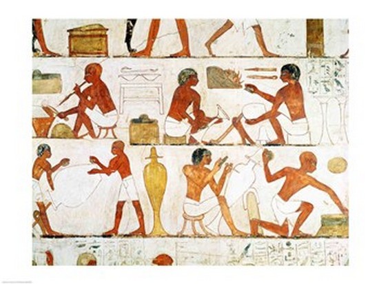 Picture of Posterazzi BALXIR19818 Engraving & Polishing Vases in Gold & Silver From The Tomb of Rekhmire Poster Print - 24 x 18 in.