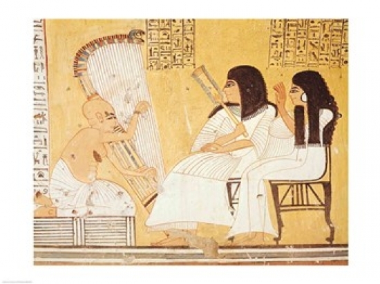 Picture of Posterazzi BALXIR19831LARGE The Deceased & His Wife Listening To A Blind Harpist Poster Print - 36 x 24 in. - Large