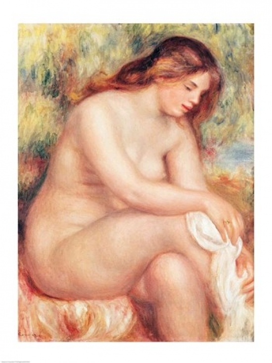 Picture of Posterazzi BALXIR19834LARGE Bather Drying Herself Poster Print by Pierre-Auguste Renoir - 24 x 36 in. - Large