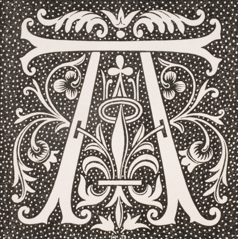 Decorative Capital Letter A Poster Print - 14 x 15