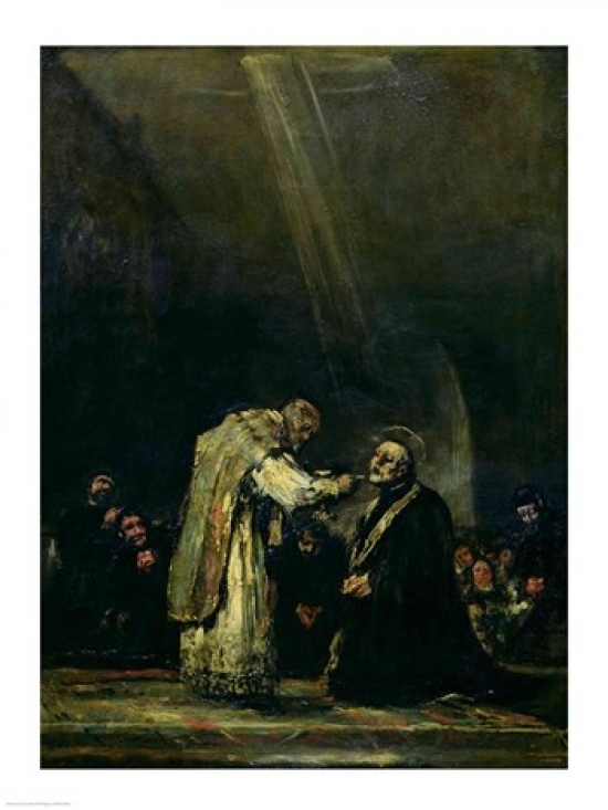 Picture of Posterazzi BALXIR203360LARGE The Last Communion of St. Joseph Calasanz Poster Print by Francisco De Goya - 24 x 36 in. - Large