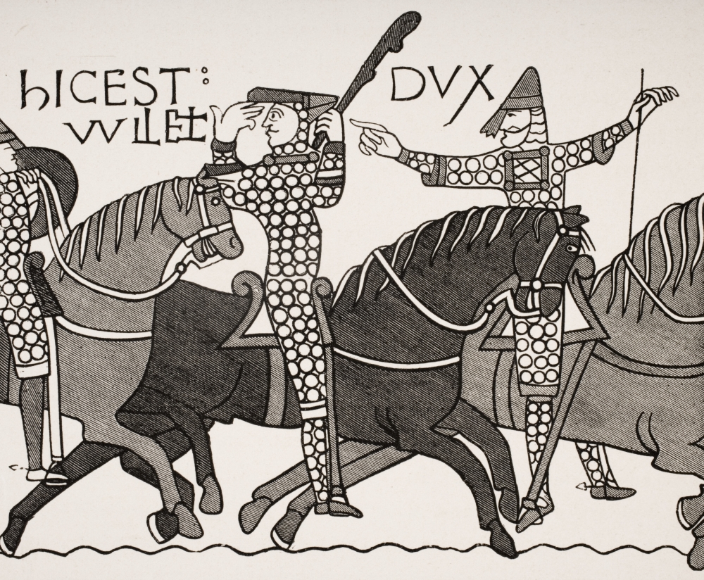 DPI1857880LARGE From Bayeux Tapestry. William Duke of Normandy with Eustatius Count of Boulogne Poster Print, Large - 32 x 26