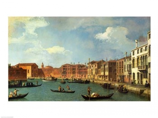 Picture of Posterazzi BALXIR18976LARGE View of The Canal of Santa Chiara Venice Poster Print by Giovanni Antonio Canaletto - 36 x 24 in. - Large