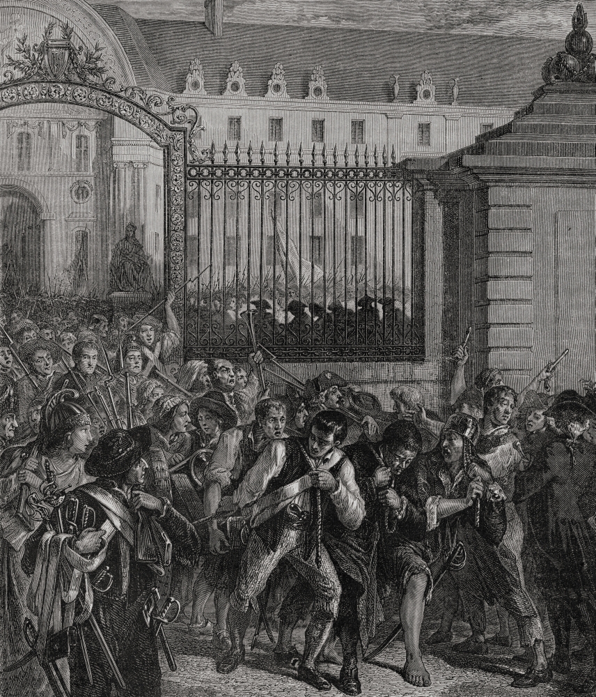 Capture of Weapons From Invalides 14th July 1789 Engraved by Pannemaker-Ligny Poster Print, Large - 26 x 32