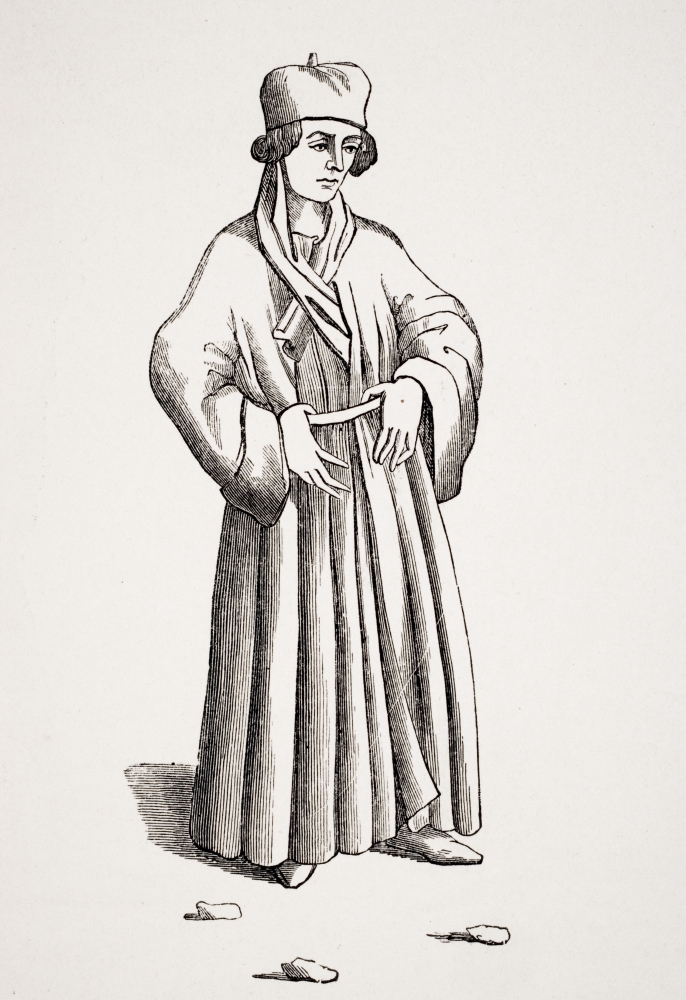 Judge From A Drawing In Proverbs Adages Etc 19th Century Reproduction From 15th Century Manuscript Print, 12 x 17
