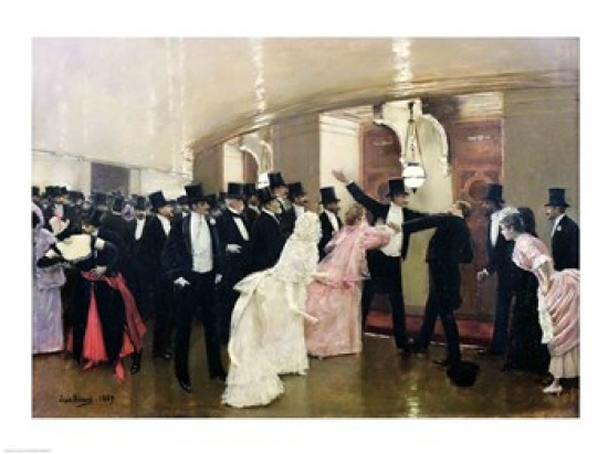 Picture of Posterazzi BALXIR19147 An Argument in The Corridors of The Opera 1889 Poster Print by Jean Beraud - 24 x 18 in.