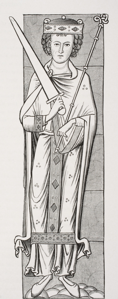 DPI1858024LARGE Royal Costume From A Miniature in A Manuscript of The Twelfth Century Poster Print, Large - 12 x 30
