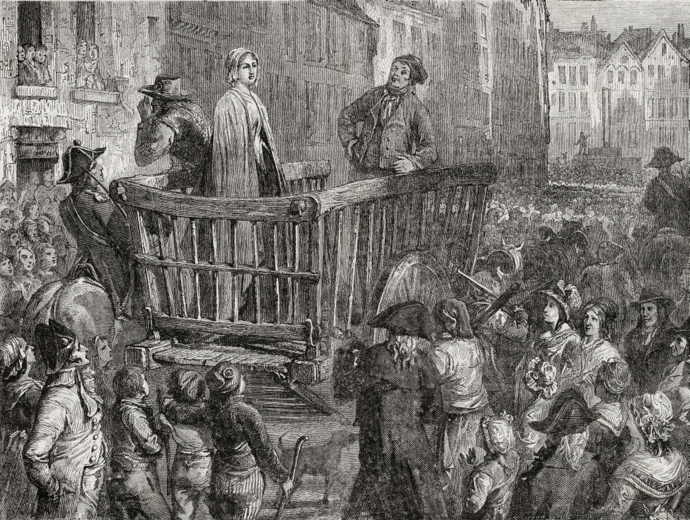 DPI1858193LARGE Charlotte Corday Driven To Her Execution 17 July 1793 Charlotte Poster Print, Large - 34 x 26