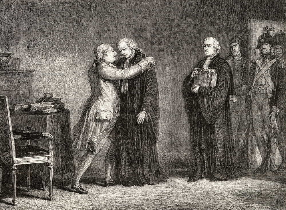 DPI1858175 The King Meets with De Malesherbes. Chrtien-Guillaume De Lamoignon De Poster Print, 17 x 13