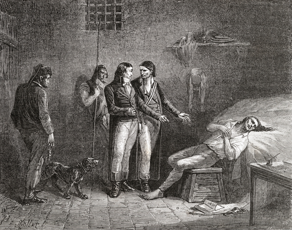 DPI1858215 Death of Condorcet 29 March 1794 Marie-Jean-Antoine-Nicolas Caritat Marquis De Poster Print, 17 x 13