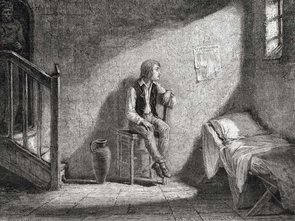 The Dauphin In The Temple Prison Louis XVII Louis Charles 17851795 Titular Poster Print, 17 x 13