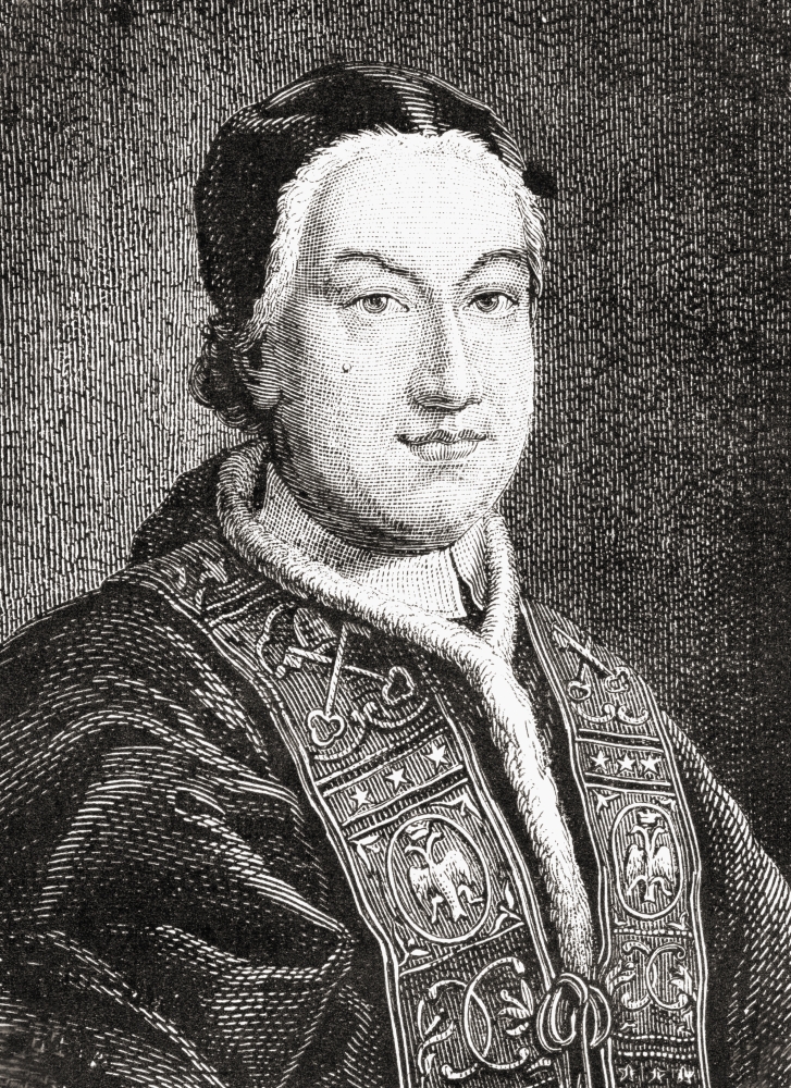 DPI1858133 Pope Pius Vi 1717-1799 Giovanni Angelico Braschi From Histoire De La Revolution Francaise by Louis Blanc Poster Print, 13 x 17
