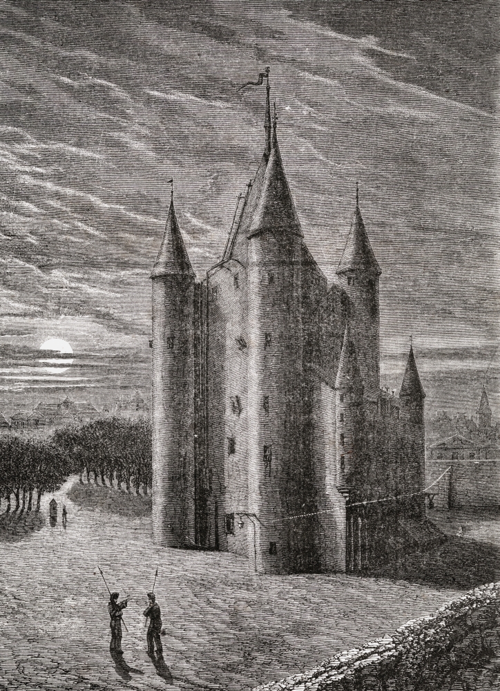 DPI1858163 The Temple Prison Paris FranceEngraved by EEtheringtonFrom Histoire De La Revolution Francaise by Louis Blanc Poster Print, 13 x 18