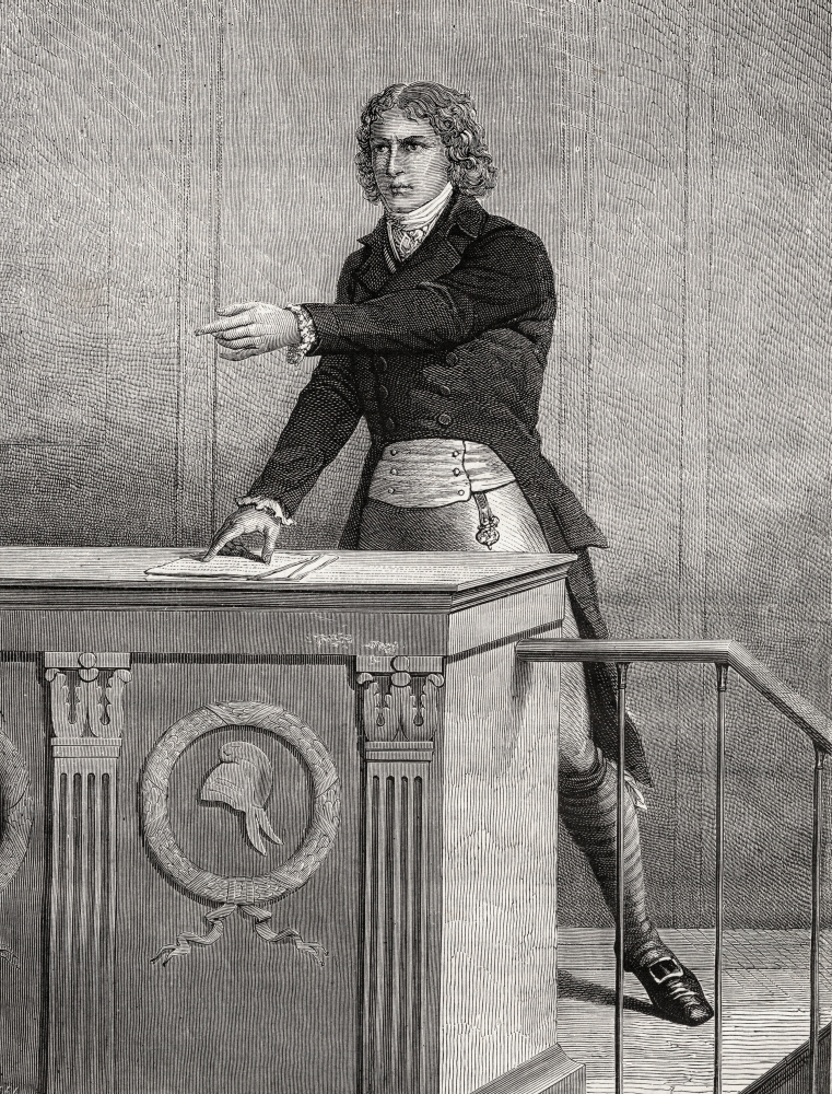 DPI1858173 Louis Antonie Leon Saint-Just, 1767-1794 French Politician From Histoire De La Revolution Francaise by Louis Blanc Poster Print, 13 x 17