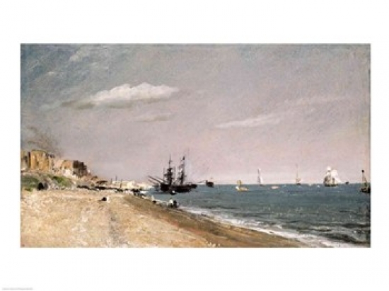 Brighton Beach with Colliers 1824 Poster Print by John Constable - 36 x 24 in. - Large