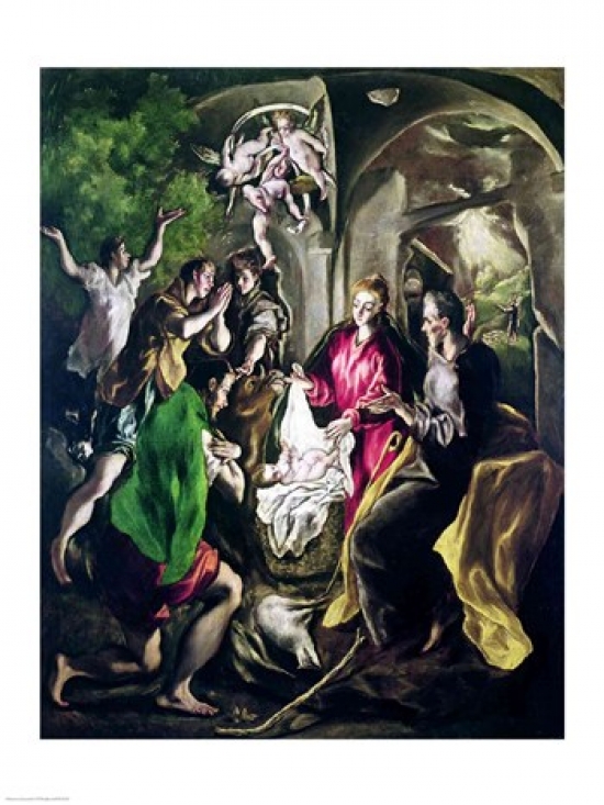 Picture of Posterazzi BALXIR197261 Adoration of The Shepherds Poster Print by El Greco - 18 x 24 in.