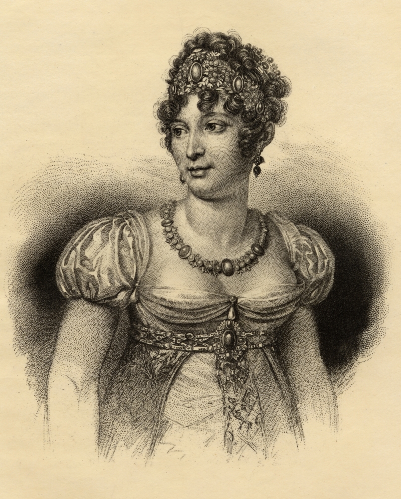 DPI1858317 Caroline Bonaparte Marie-Annonciade 1782-1839 Queen of Naples 1808-15 Poster Print, 13 x 17