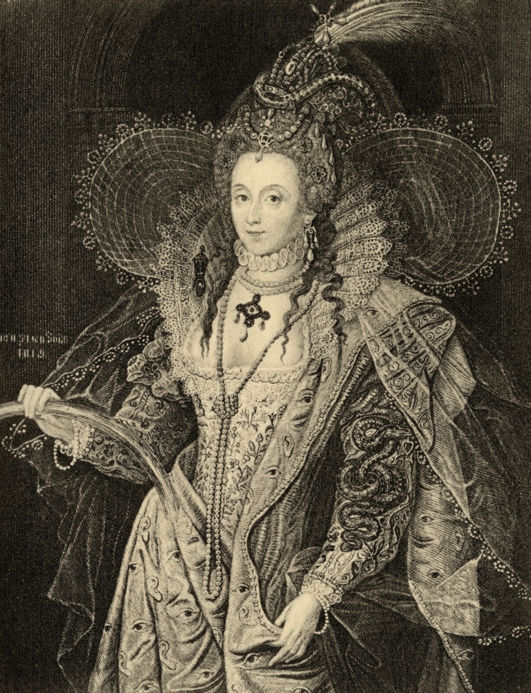 Elizabeth I 1533-1603 Queen of England 1558-1603 Photo-Etching From Painting Poster Print - Large - 26 x 34 -  BrainBoosters, BR3154700