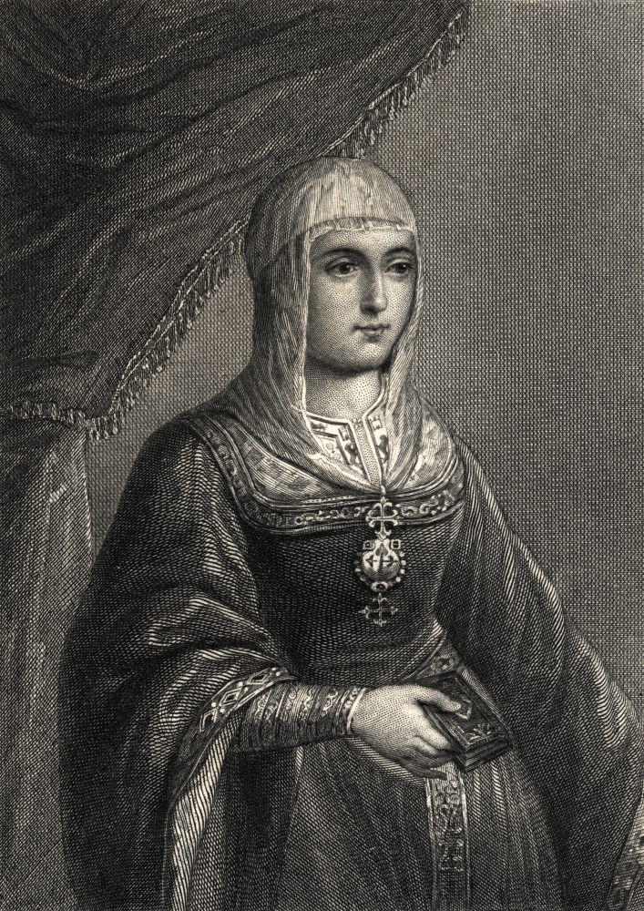 DPI1858438 Isabella I Byname Isabella The Catholic. Spanish Isabel La Cat lica 1451- 1504 Queen of Castile & of Aragon Ruling Poster Print, 12 x 18