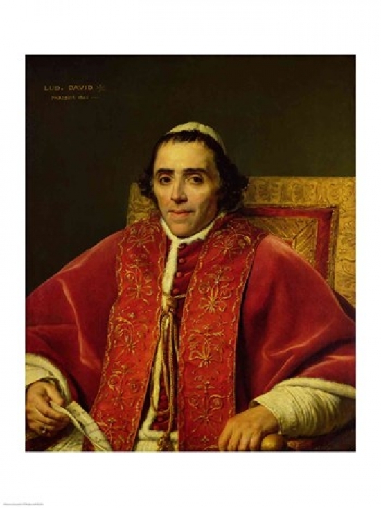 Picture of Posterazzi BALXIR20160LARGE Portrait of Pope Pius VII Poster Print by Jacques-Louis David - 24 x 36 in. - Large
