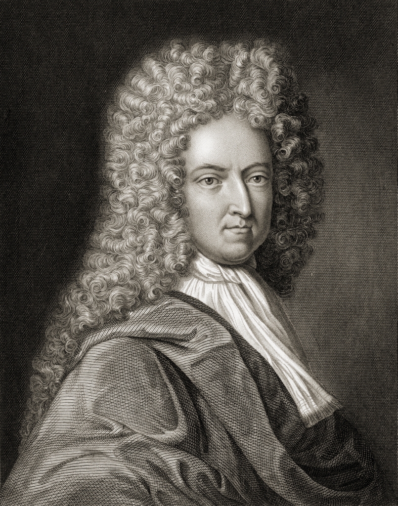 Daniel Defoe 1660 - 1731 English Novelist & Journalist From The Book -Gallery of Portraits Published London 1833 Poster Print - 13 x 17