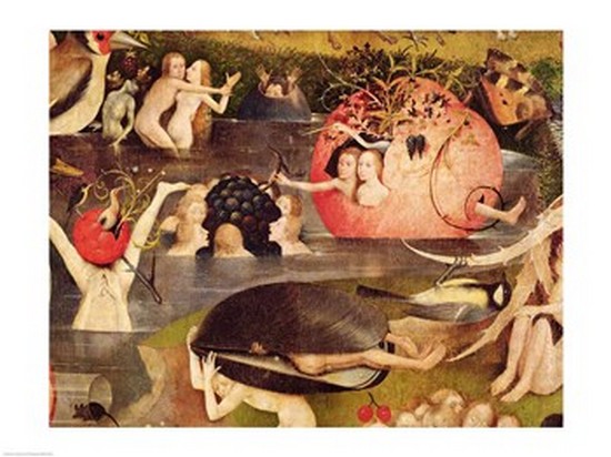 Picture of Posterazzi BALXIR201660 The Garden of Earthly Delights Allegory of Luxury Detail of The Central Panel C.1500 Print by Hieronymus Bosch - 24 x 18 in.