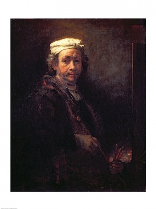 Picture of Posterazzi BALXIR267677LARGE Portrait of The Artist at His Easel 1660 Poster Print by Rembrandt Van Rijn - 24 x 36 in. - Large