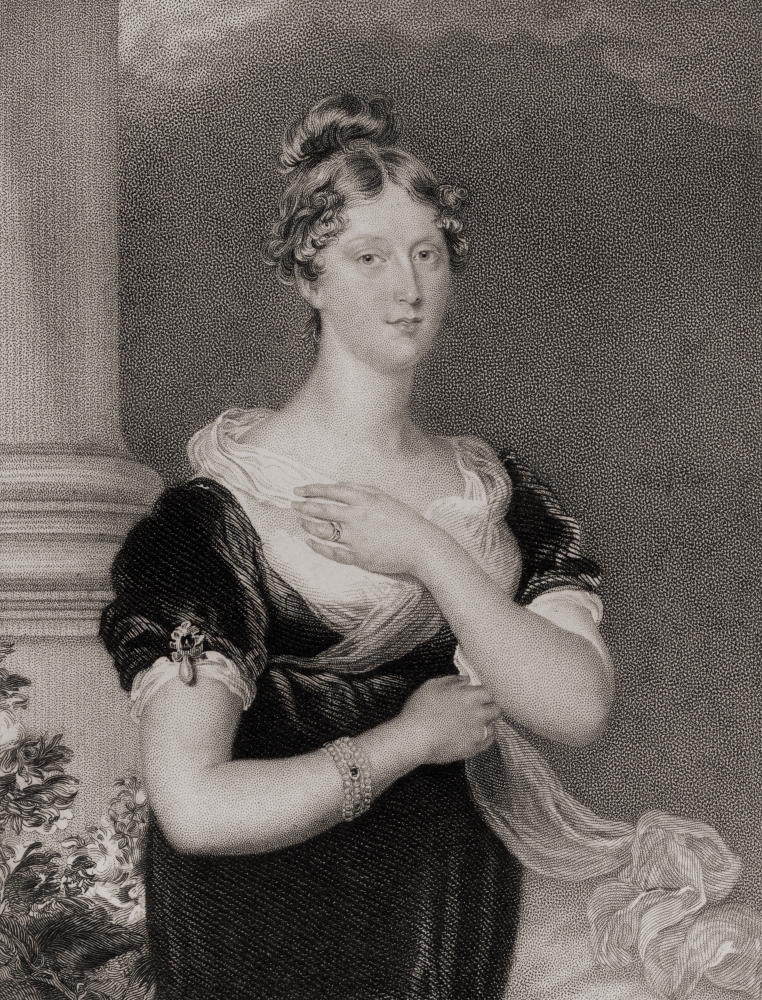 DPI1858452 Princess Charlotte Caroline Augusta 1796-1817 Daughter of George IV Engraved Poster Print, 13 x 17
