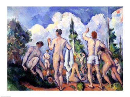 Picture of Posterazzi BALXIR29287LARGE The Bathers Poster Print by Paul Cezanne - 36 x 24 in. - Large