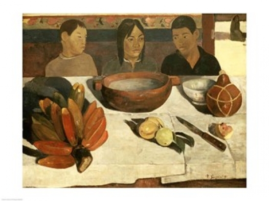 Picture of Posterazzi BALXIR29632LARGE The Meal The Bananas 1891 Poster Print by Paul Gauguin - 36 x 24 in. - Large